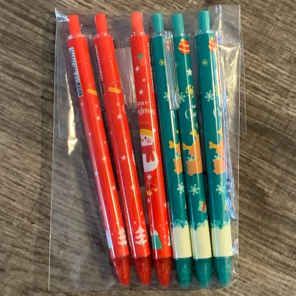 🍒🍒 2 Christmas Black Ink Pens